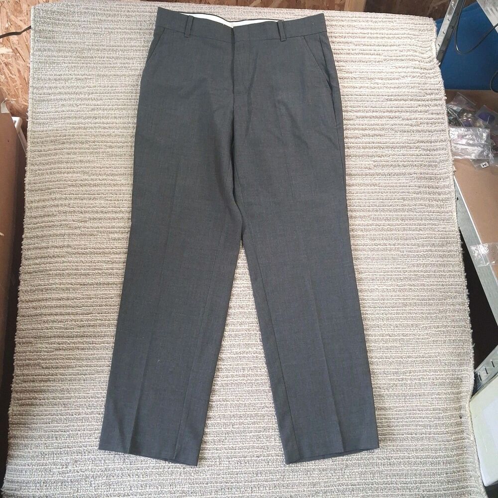 Chaps Boys Dress Pants 14 Husky Charcoal Gray Stretch Wrinkle Resistant NWT